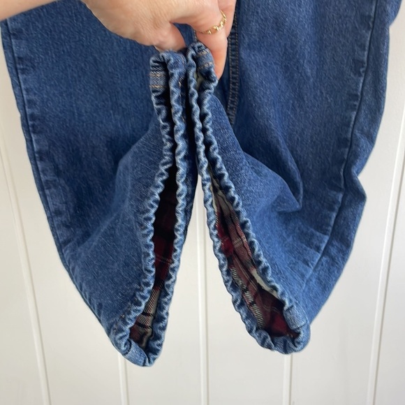 Cabela's Flannel Lined Straight Leg Jeans Women's Size 14 Short Cotton Zip Fly - Picture 11 of 16